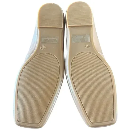Journee Collection Zimia Buckled Ballet Flats Square Toe Minimalist NEW 8.5 - Picture 9 of 10